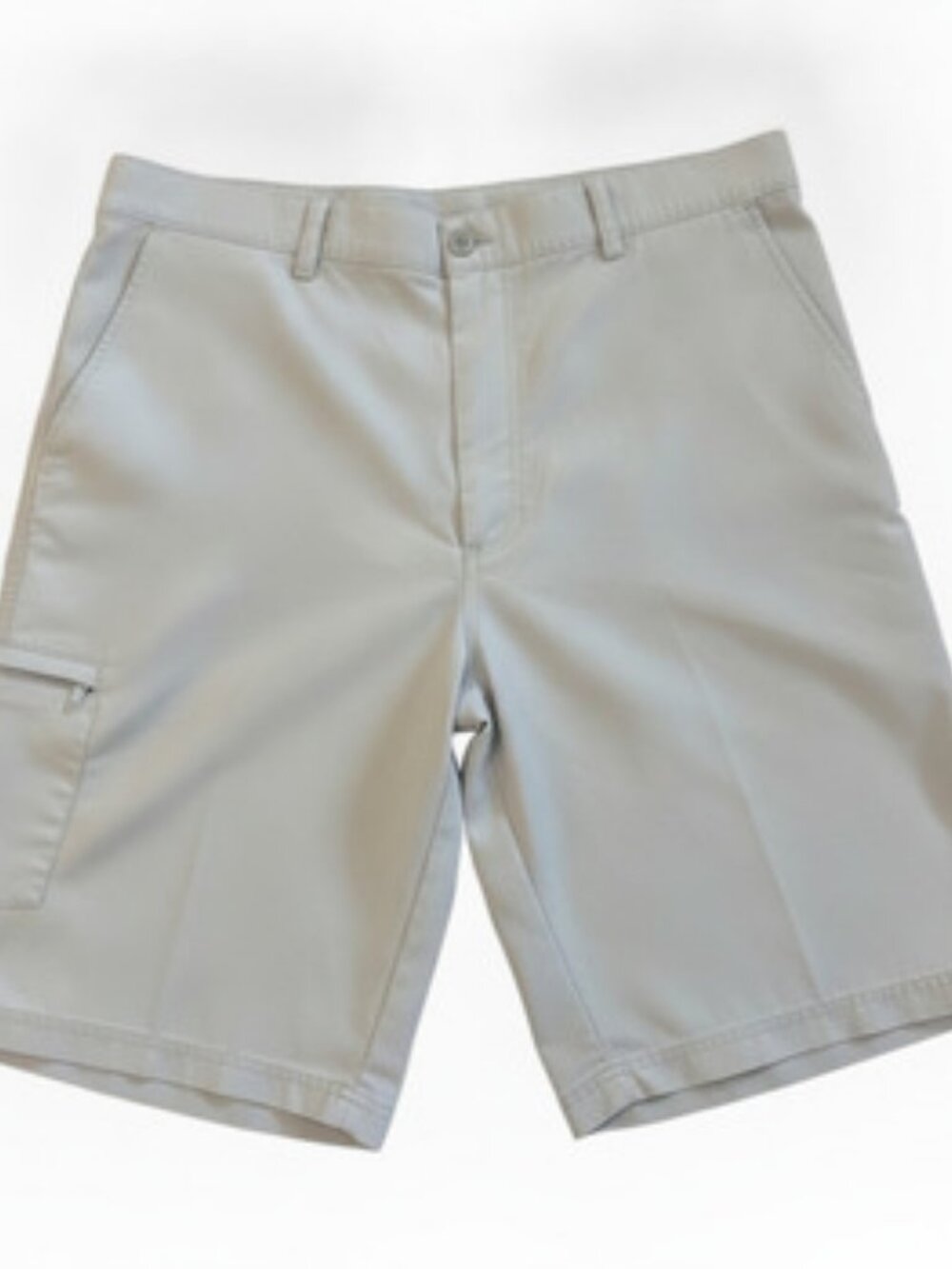 Lone Cypress by Pebble Beach Men's Light Grey Khaki Golf Shorts Stretch Sz 36